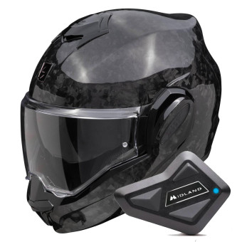 Klapp Scorpion Exo Tech Evo Carbon Onyx Black + Kit Bluetooth BT Mini