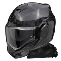 Pack Exo Tech Evo Carbon Onyx Black + Kit bluetooth Exo-Com Link-1C