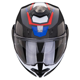 Scorpion Exo Tech Evo Carbon Rover Black Red Blue + Kit Bluetooth BT Mini