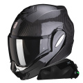 Pack Exo Tech Evo Carbon Solid Black + Kit bluetooth Exo-Com Link-1C