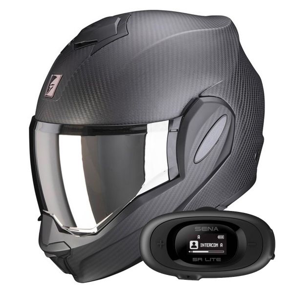 Klapp Scorpion Exo Tech Evo Carbon Solid Matt Black + Kit bluetooth 5R Lite