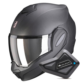 Klapp Scorpion Exo Tech Evo Carbon Solid Matt Black + Kit Bluetooth BT Mini