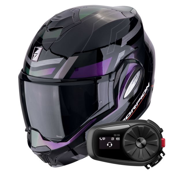 Klapp Scorpion Exo Tech Evo Conquer Black Chameleon + Kit Bluetooth 5S Solo