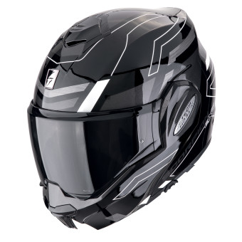 Scorpion Exo Tech Evo Conquer Black White + Kit Bluetooth Lokui K30