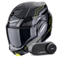 Pack Exo Tech Evo Conquer Black Yellow Fluo + Kit Bluetooth Lokui K30