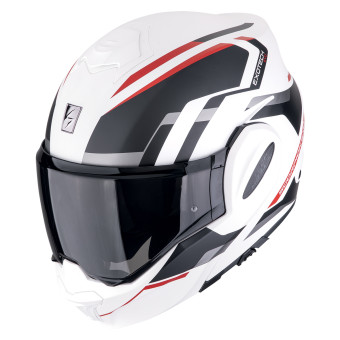 Casque Klapp Scorpion Exo Tech Evo Furio Matt White Black Red Casque Klapp Scorpion Exo Tech Evo Furio Matt White Black Red
