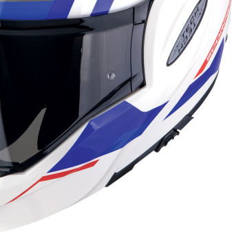 Scorpion Exo Tech Evo Furio White Red Blue + Kit bluetooth 5R Lite Solo