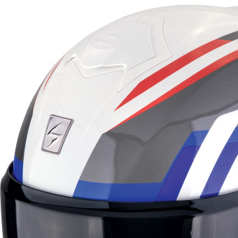 Scorpion Exo Tech Evo Furio White Red Blue + Kit bluetooth 5R Lite Solo