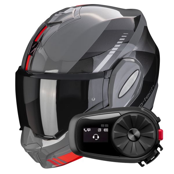 Klapp Scorpion Exo Tech Evo Genre Grey Black Red + Kit Bluetooth 5S