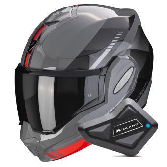 Klapp Scorpion Exo Tech Evo Genre Grey Black Red + Kit Bluetooth BT Mini