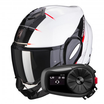 Klapp Scorpion Exo Tech Evo Primus Pearl White Black + Kit Bluetooth 5S