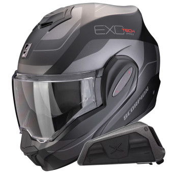 Klapp Scorpion Exo Tech Evo Pro Commuta Matt Black + Kit bluetooth Exo-Com Link-1