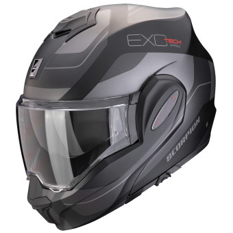 Scorpion Exo Tech Evo Pro Commuta Matt Black Silver + Kit bluetooth 5R Lite