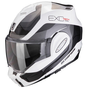 Scorpion Exo Tech Evo Pro Commuta White Silver + Kit Bluetooth 5S