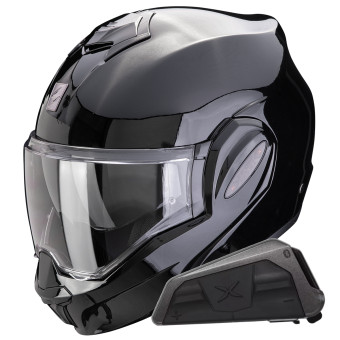 Klapp Scorpion Exo Tech Evo Pro Solid Black + Kit bluetooth Exo-Com Link-1