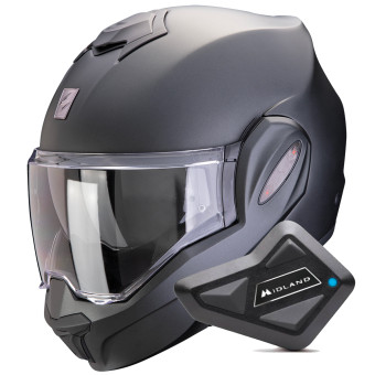 Klapp Scorpion Exo Tech Evo Pro Solid Black Matt + Kit Bluetooth BT Mini