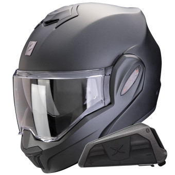 Klapp Scorpion Exo Tech Evo Pro Solid Black Matt + Kit bluetooth Exo-Com Link-1