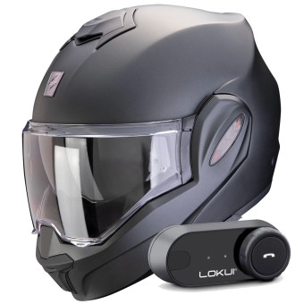Klapp Scorpion Exo Tech Evo Pro Solid Black Matt + Kit Bluetooth Lokui K30