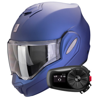 Klapp Scorpion Exo Tech Evo Pro Solid Blue Matt + Kit Bluetooth 5S