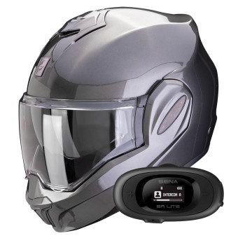 Klapp Scorpion Exo Tech Evo Pro Solid Grey + Kit bluetooth 5R Lite