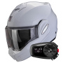Casque Klapp Scorpion Exo Tech Evo Pro Solid Light Grey + Kit Bluetooth 5S
