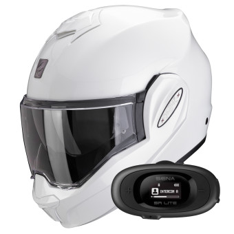 Klapp Scorpion Exo Tech Evo Pro White + Kit bluetooth 5R Lite