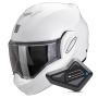 Casque Klapp Scorpion Exo Tech Evo Pro White + Kit Bluetooth BT Mini