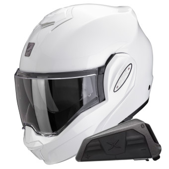 Klapp Scorpion Exo Tech Evo Pro White + Kit bluetooth Exo-Com Link-1