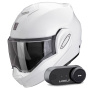 Casque Klapp Scorpion Exo Tech Evo Pro White + Kit Bluetooth Lokui K30