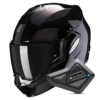 Klapp Scorpion Exo Tech Evo Solid Black + Kit Bluetooth BT Mini