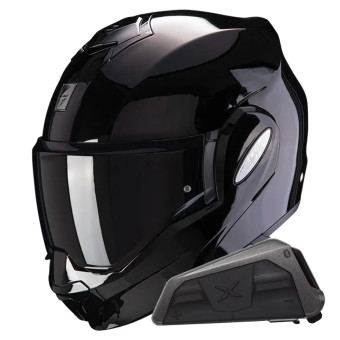 Klapp Scorpion Exo Tech Evo Solid Black + Kit bluetooth Exo-Com Link-1