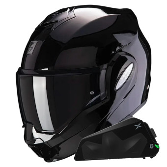 Klapp Scorpion Exo Tech Evo Solid Black + Kit bluetooth Exo-Com Link-1C