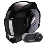Casque Klapp Scorpion Exo Tech Evo Solid Black + Kit Bluetooth Lokui K30
