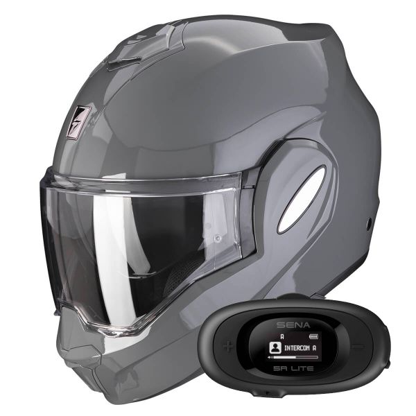 Klapp Scorpion Exo Tech Evo Solid Cement Grey + Kit bluetooth 5R Lite Klapp Scorpion Exo Tech Evo Solid Cement Grey + Kit bluetooth 5R Lite