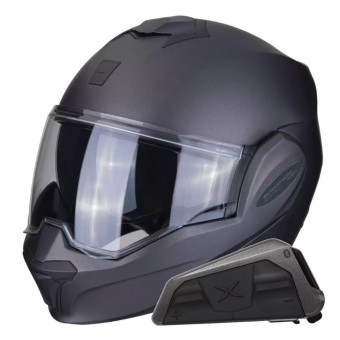 Klapp Scorpion Exo Tech Evo Solid Matt Anthracite + Kit bluetooth Exo-Com Link-1