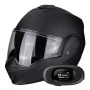 Casque Klapp Scorpion Exo Tech Evo Solid Matt Black + Kit bluetooth 5R Lite