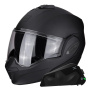 Casque Klapp Scorpion Exo Tech Evo Solid Matt Black + Kit bluetooth Exo-Com Link-1C