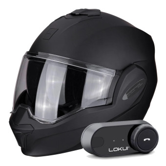 Klapp Scorpion Exo Tech Evo Solid Matt Black + Kit Bluetooth Lokui K30