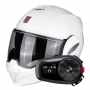 Casque Klapp Scorpion Exo Tech Evo Solid White + Kit Bluetooth 5S
