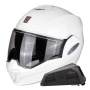 Casque Klapp Scorpion Exo Tech Evo Solid White + Kit bluetooth Exo-Com Link-1