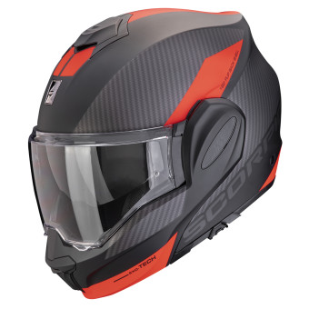 Casque Klapp Scorpion Exo Tech Evo Team Matt Black Silver Red Casque Klapp Scorpion Exo Tech Evo Team Matt Black Silver Red