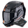 Casque Klapp Scorpion Exo Tech Evo Traveller Black Copper + Kit Bluetooth BT Mini