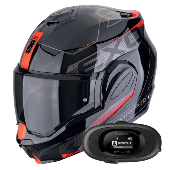 Klapp Scorpion Exo Tech Evo Traveller Black Red + Kit bluetooth 5R Lite Solo