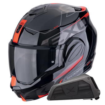 Klapp Scorpion Exo Tech Evo Traveller Black Red + Kit bluetooth Exo-Com Link-1