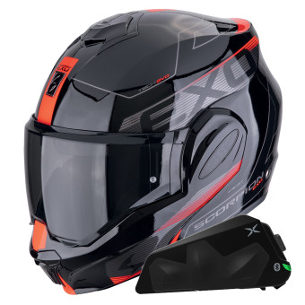 Klapp Scorpion Exo Tech Evo Traveller Black Red + Kit bluetooth Exo-Com Link-1C