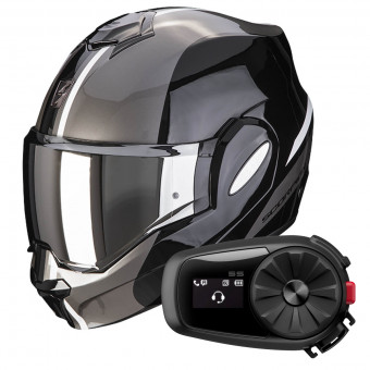 Klapp Scorpion Exo Tech Forza Black Silver + Kit Bluetooth 5S