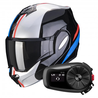 Klapp Scorpion Exo Tech Forza Black Silver Red + Kit Bluetooth 5S