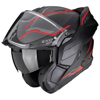 Scorpion Exo-Tech II Dash Matt Black Silver Red