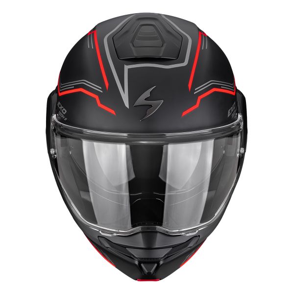 Scorpion Exo-Tech II Dash Matt Black Silver Red