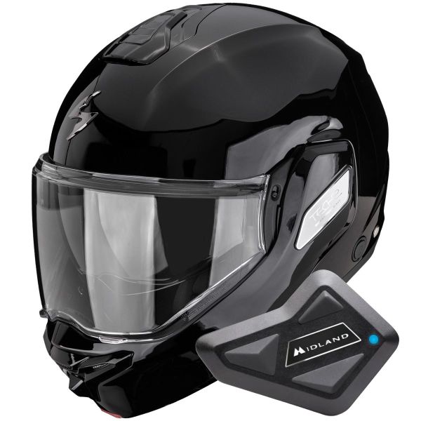 Klapp Scorpion Exo-Tech II Solid Black + Kit Bluetooth BT Mini